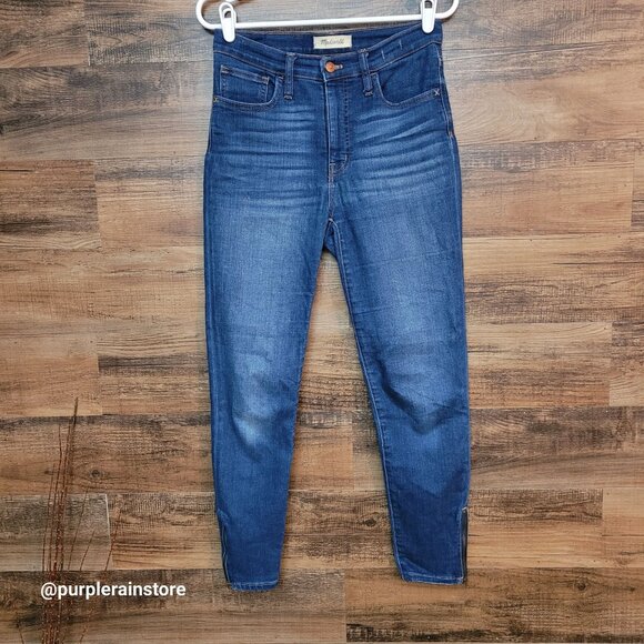 Madewell Jeans 27 Roadtripper 10" Zip Leg Belreeve Wash AA619 Tummy Control - Picture 1 of 12